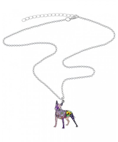 Enamel Alloy Cute Dog Breeds Necklace Puppy Pendant Pets Jewelry Dog Gifts for Women Girls Kids Charms Decor Purple $8.47 Nec...