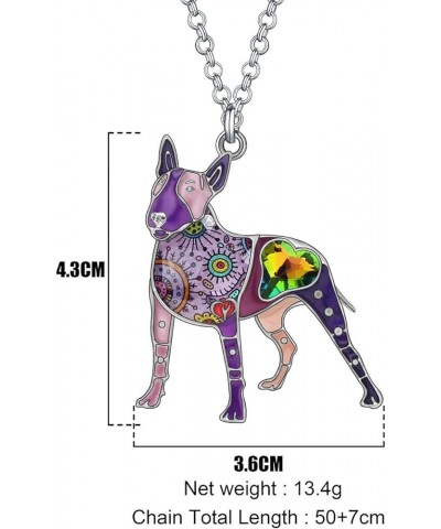 Enamel Alloy Cute Dog Breeds Necklace Puppy Pendant Pets Jewelry Dog Gifts for Women Girls Kids Charms Decor Purple $8.47 Nec...