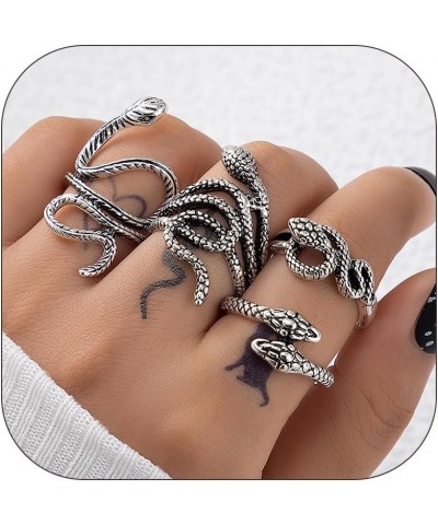 9-15PCS Knuckle Stacking Rings Set for Teen Girls Gifts Crystal Rhinestone Finger Statement Ring Sets Vintage Snake Knot Mid ...