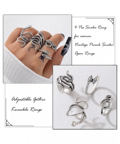 9-15PCS Knuckle Stacking Rings Set for Teen Girls Gifts Crystal Rhinestone Finger Statement Ring Sets Vintage Snake Knot Mid ...