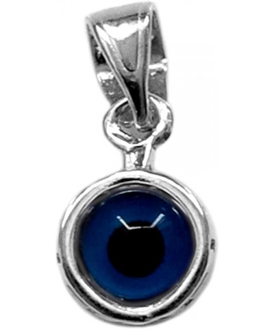 Sterling Silver Greek Key Evil Eye Pendant 18.0 Inches $25.76 Pendants