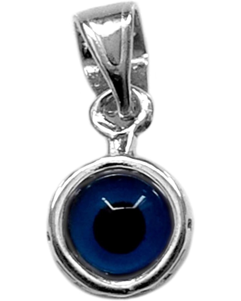 Sterling Silver Greek Key Evil Eye Pendant 18.0 Inches $25.76 Pendants