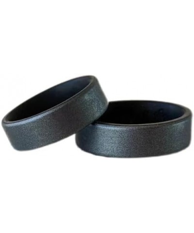 2-Toned Silicone Rings - Breathable Comfort Fit in 6mm Bandwidth DarkSilver / Black Size 11 ~ 11.5 $15.29 Rings