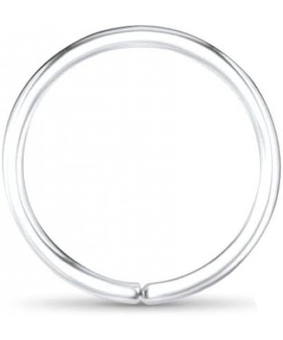 14k White Gold Nose Hoops Seamless Nose Rings 1/4" 9/32" 5/16" 3/8" 22G 20G 18G 9/32" -18G $21.23 Body Jewelry