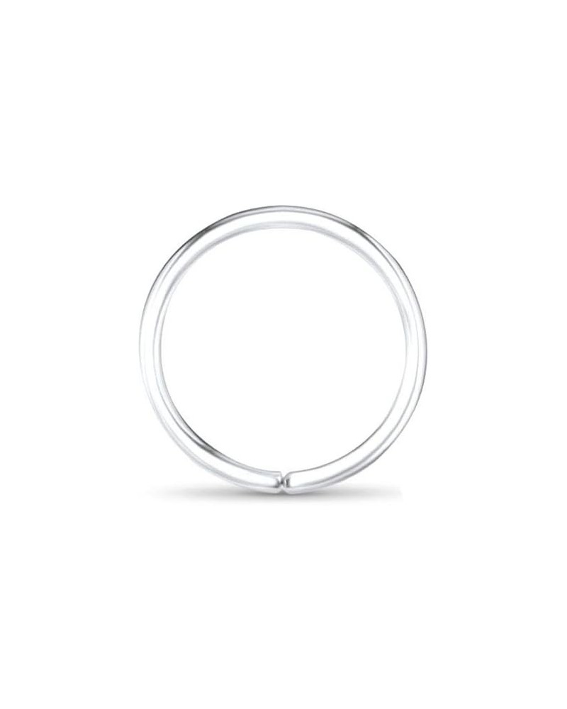 14k White Gold Nose Hoops Seamless Nose Rings 1/4" 9/32" 5/16" 3/8" 22G 20G 18G 9/32" -18G $21.23 Body Jewelry