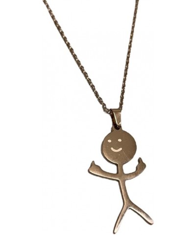 Pendantify Funny Middle Finger Doodle Necklace | Flip Off Doodle Necklace | Cool Smiley Stickman Matchstick Doodle Necklace M...