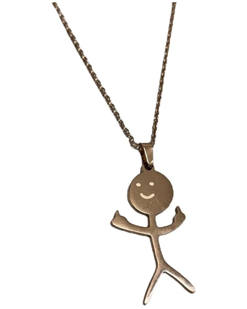 Pendantify Funny Middle Finger Doodle Necklace | Flip Off Doodle Necklace | Cool Smiley Stickman Matchstick Doodle Necklace M...