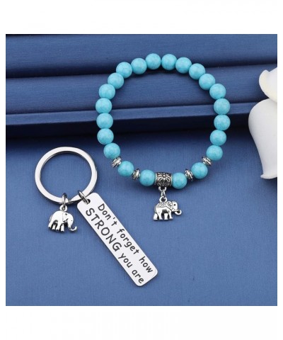 Elephant Keychain Don't Forget How Strong You Are Inspirational Gift Elephant Lovers Charms for jewellery Elephant Keychain B...