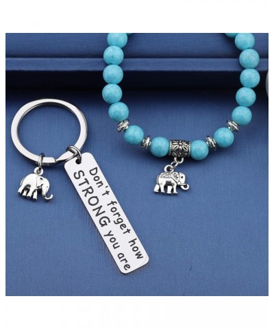 Elephant Keychain Don't Forget How Strong You Are Inspirational Gift Elephant Lovers Charms for jewellery Elephant Keychain B...