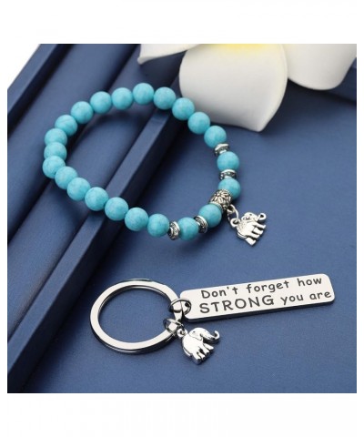 Elephant Keychain Don't Forget How Strong You Are Inspirational Gift Elephant Lovers Charms for jewellery Elephant Keychain B...