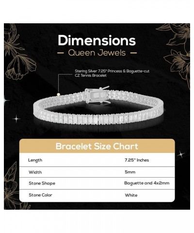 925 Sterling Silver Bracelets for Women | Cubic Zirconia Tennis Bracelets for Women | 14k Gold Jewelry for Women | Silver Jew...