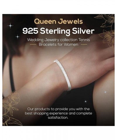 925 Sterling Silver Bracelets for Women | Cubic Zirconia Tennis Bracelets for Women | 14k Gold Jewelry for Women | Silver Jew...