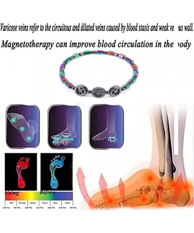 Black Obsidian Anklets for Women,2PCS Anti Swelling Anklet Slim Hematite Anklet Anti-Anxiety Yoga Beads Bracelet D $5.60 Anklets