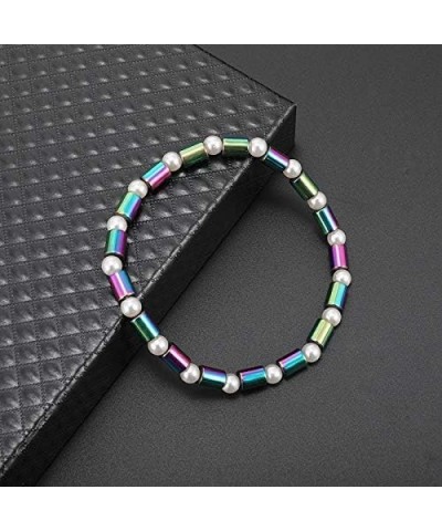 Black Obsidian Anklets for Women,2PCS Anti Swelling Anklet Slim Hematite Anklet Anti-Anxiety Yoga Beads Bracelet D $5.60 Anklets