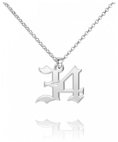 Lucky Number Necklace Personalized 925 Sterling Silver Customized Pendant for Men Women 0 Silver(0.7inch) $16.37 Necklaces