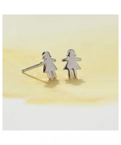 Jewelry Sterling Silver Women Girl Symbol Stud Earring $10.12 Earrings