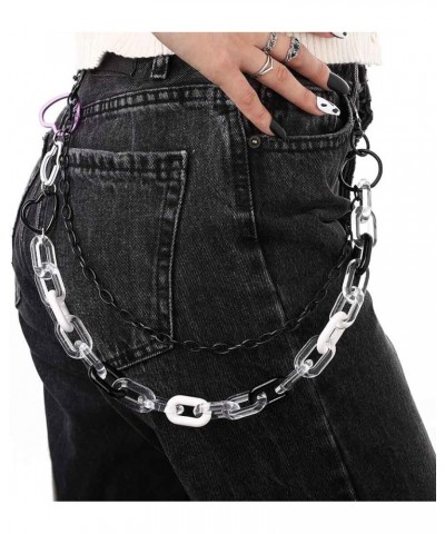 Cute Pants Jean Chain Layered Keychain Punk Colorful Pendants Heart Pocket Trousers Chain Hiphop Rock Wallet Chains Body Jewe...