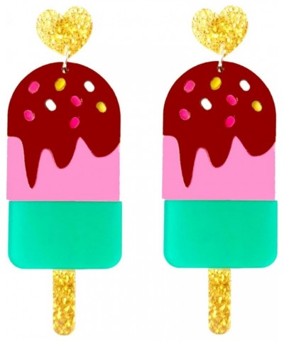 Handmade Acrylic Food Dangle Earrings Unique Donut Avacado Ice Cream Hamburger Earrings Funny Jewelry for Women and Teen Girl...