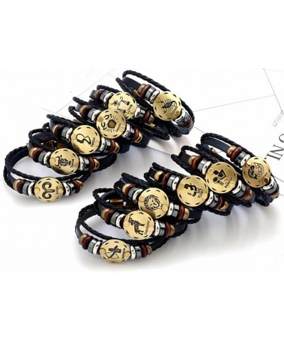 Alloy Leather Bracelet and Alloy Necklace with 12 Constellation Zodiac for Women Men Aries Wrist circumference 8 inch/20.5cm ...