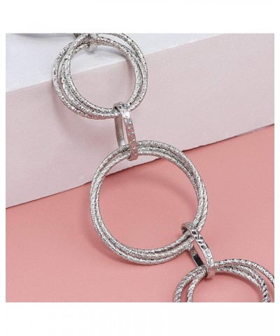 O-Ring Chain Belts for Women Waist Band Belt for Dress Link Chain Gift Crystal Silver Medium(120cm/47.2in) $9.50 Body Jewelry