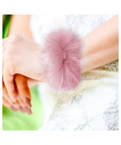 Women's Feather Slap Bracelet Snap Cuff Bracelets Fluffy Feather Cuffs Sleeves Wrist Decoration Cuff Sleeves Slap Type 40 $9....