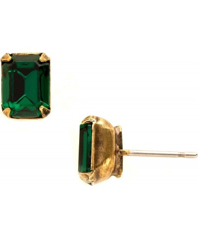 Essentials Mini Emerald Cut Stud Earrings Wild Fern Antique Gold-Tone $21.41 Earrings