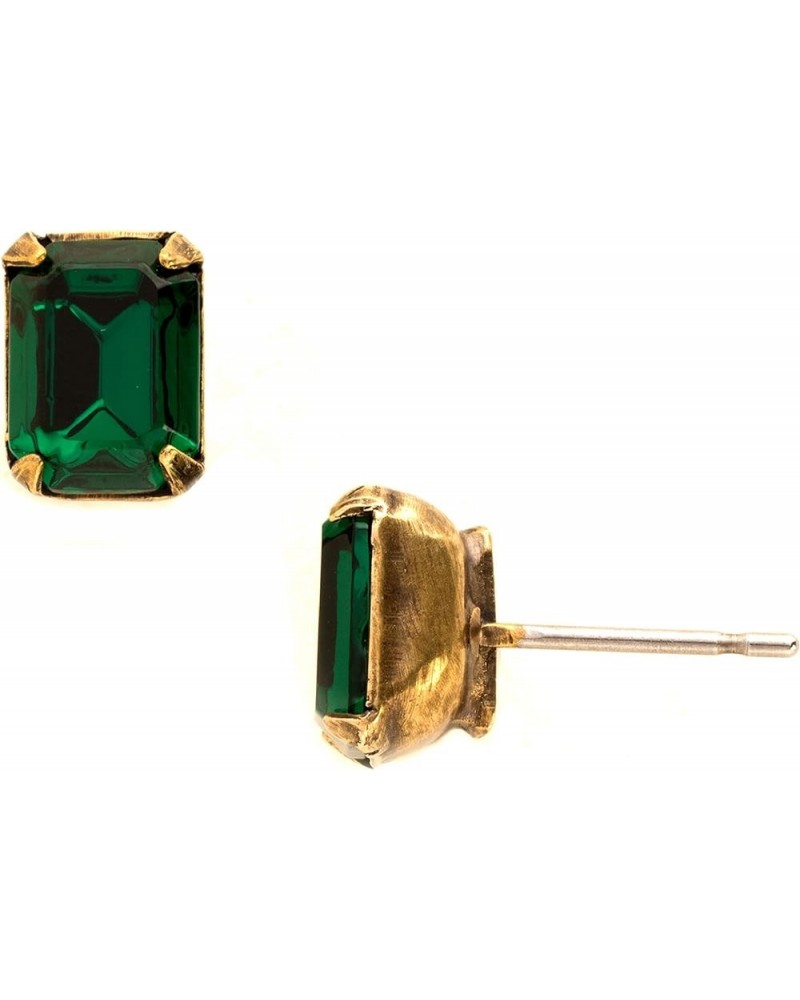 Essentials Mini Emerald Cut Stud Earrings Wild Fern Antique Gold-Tone $21.41 Earrings