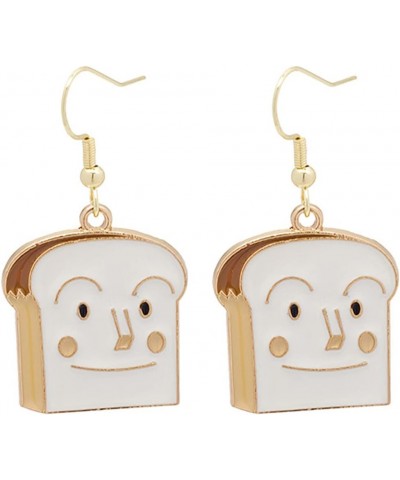 Creative Handmade Mini Simulation Food Toast Dangle Earrings for Women Cute Bread Drop Earrings Funny Jewelry Gift Mini Simul...