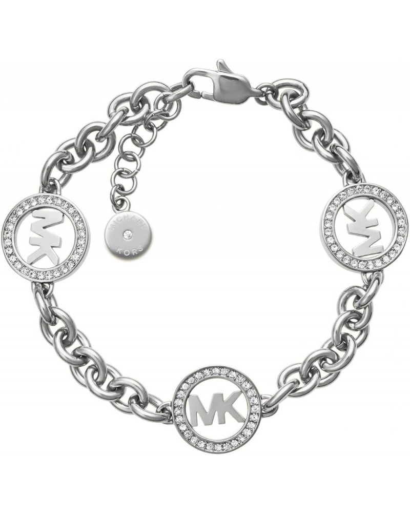 Silver-Tone Bracelet for Women Bracelets Jewelry for Women Circle Logo Chain $51.21 Bracelets