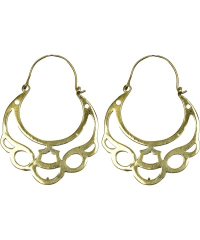 Spiral Drop Earrings Jewelry Metal Style Heart Flower Shape Traditional Design Golden(Design19) $9.09 Earrings