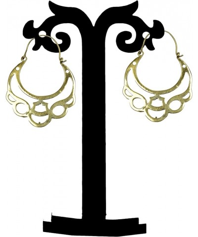 Spiral Drop Earrings Jewelry Metal Style Heart Flower Shape Traditional Design Golden(Design19) $9.09 Earrings