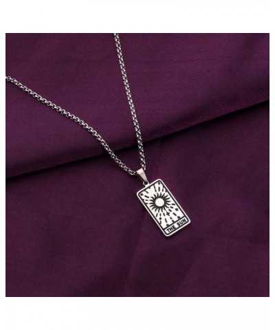 Tarot Cards Necklace Retro Vintage Rider Waite Astrology Divination Magic Amulet Pendant Necklace The Sun $7.15 Necklaces