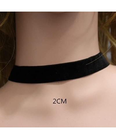 4 Pcs Black Velvet Choker Adjustable Short Necklace Collar Choker Necklace Gothic Tattoo Choker Halloween Neck Chain for Wome...