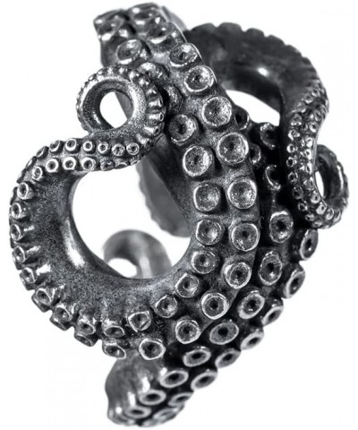 Octopus Ring Animal Gothic Octopus Tentacle Rings Stylish Sea Monster Punk Jewelry Gift for Men Women Oxidized Silver 7 $40.6...