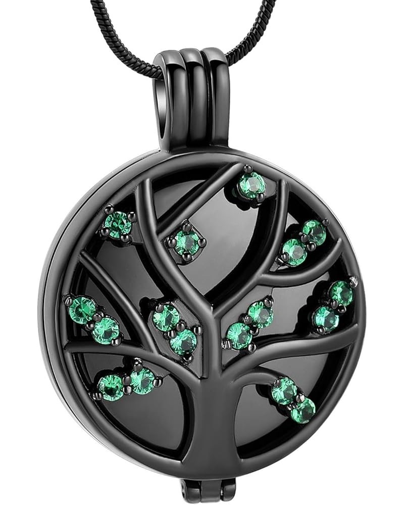 Tree of Life Necklace Urn Necklace for Ashes Stainless Steel Pendant Cremation Jewelry for Women Mothers Day Gifts for Mom Wi...