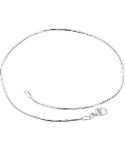 Stylish Women's 925 Sterling Silver Anklet with a 1.5mm Faceted Snake Foot Chain and Secure Lobster Clasp Choose from 9, 10, ...