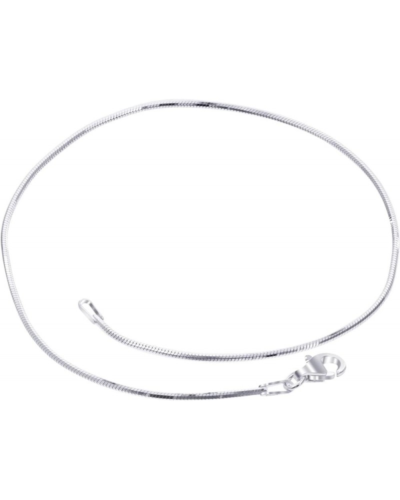 Stylish Women's 925 Sterling Silver Anklet with a 1.5mm Faceted Snake Foot Chain and Secure Lobster Clasp Choose from 9, 10, ...