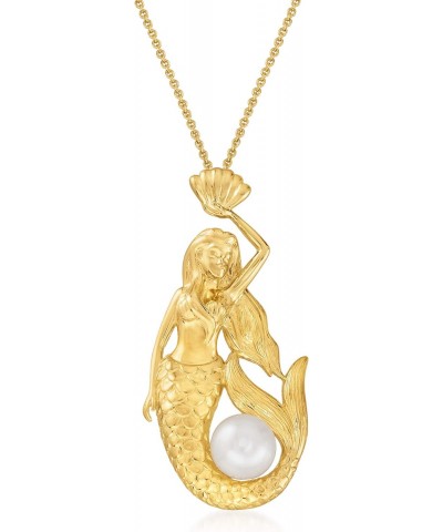 8.5-9mm Cultured Pearl Mermaid Pendant Necklace in 18kt Gold Over Sterling. 18 inches $44.03 Necklaces