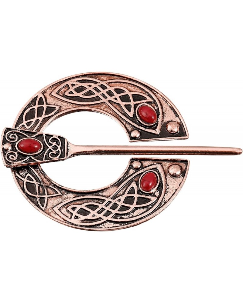 Vintage Brooch Cloak Pin, Penannular Brooch Cloak Clasp Scarf Shawl Pin Cardigan Brooch Buckle for Women Men Costume Accessor...