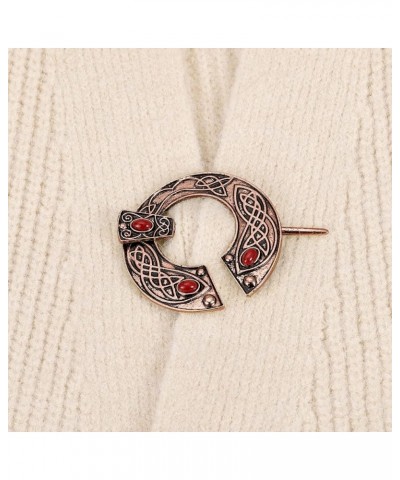 Vintage Brooch Cloak Pin, Penannular Brooch Cloak Clasp Scarf Shawl Pin Cardigan Brooch Buckle for Women Men Costume Accessor...