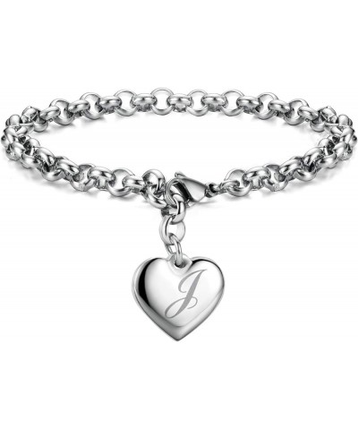 Initial Charm Bracelets for Girls Letters Alphabet Heart Bracelet Jewelry Gifts for Teen Girl J: Heart $9.87 Bracelets