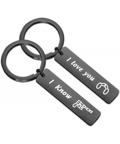 I Love You I Know Keychain Set Couple Keychain Gift Movie Fans Gifts Black I Love You Set $10.34 Pendants