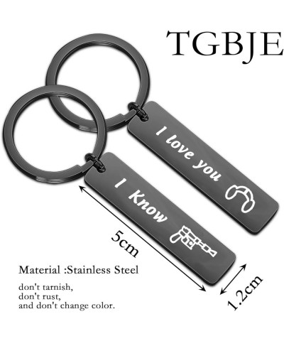 I Love You I Know Keychain Set Couple Keychain Gift Movie Fans Gifts Black I Love You Set $10.34 Pendants