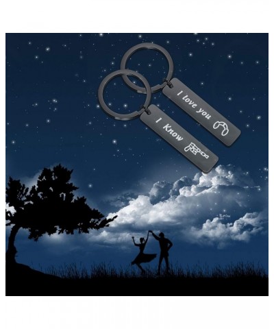 I Love You I Know Keychain Set Couple Keychain Gift Movie Fans Gifts Black I Love You Set $10.34 Pendants