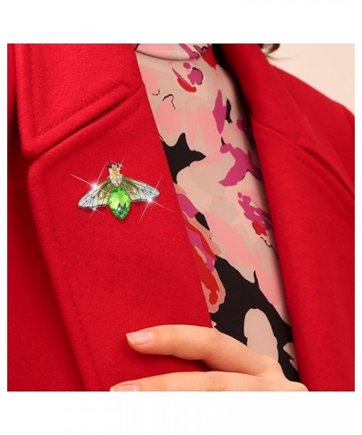 Austrian Crystal Cute Animal Butterfly Dragonfly Brooches Pins Corsages Scarf Clips Insect C Green $10.07 Brooches & Pins