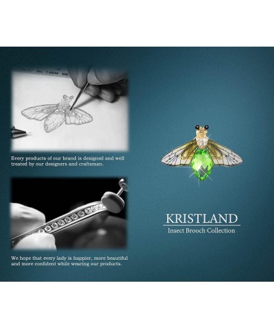 Austrian Crystal Cute Animal Butterfly Dragonfly Brooches Pins Corsages Scarf Clips Insect C Green $10.07 Brooches & Pins