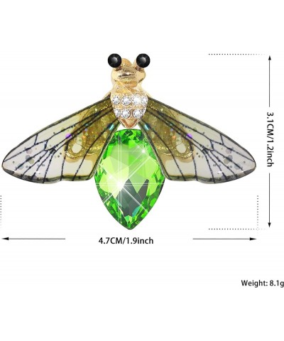 Austrian Crystal Cute Animal Butterfly Dragonfly Brooches Pins Corsages Scarf Clips Insect C Green $10.07 Brooches & Pins