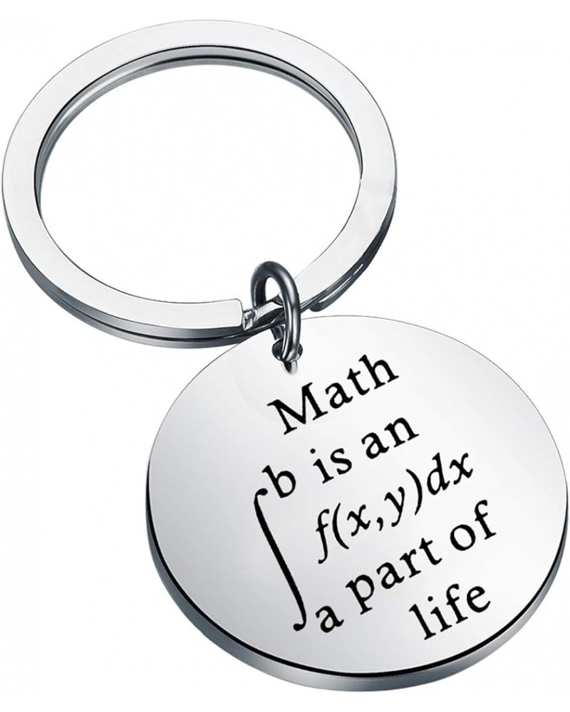 Math is an Integral Part of Life Funny Math Keychain Math Teacher Gifts Math Geek Gifts Math Student Gifts Round Keychain $10...