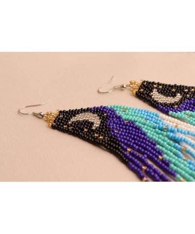 JeanBeau Seed Beads Tassel Earrings for Women Teen Girls,Long Boho Handmade Colorful Beaded Dangle Drop Fringe Dangling Bohem...