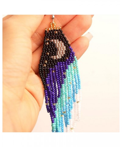 JeanBeau Seed Beads Tassel Earrings for Women Teen Girls,Long Boho Handmade Colorful Beaded Dangle Drop Fringe Dangling Bohem...